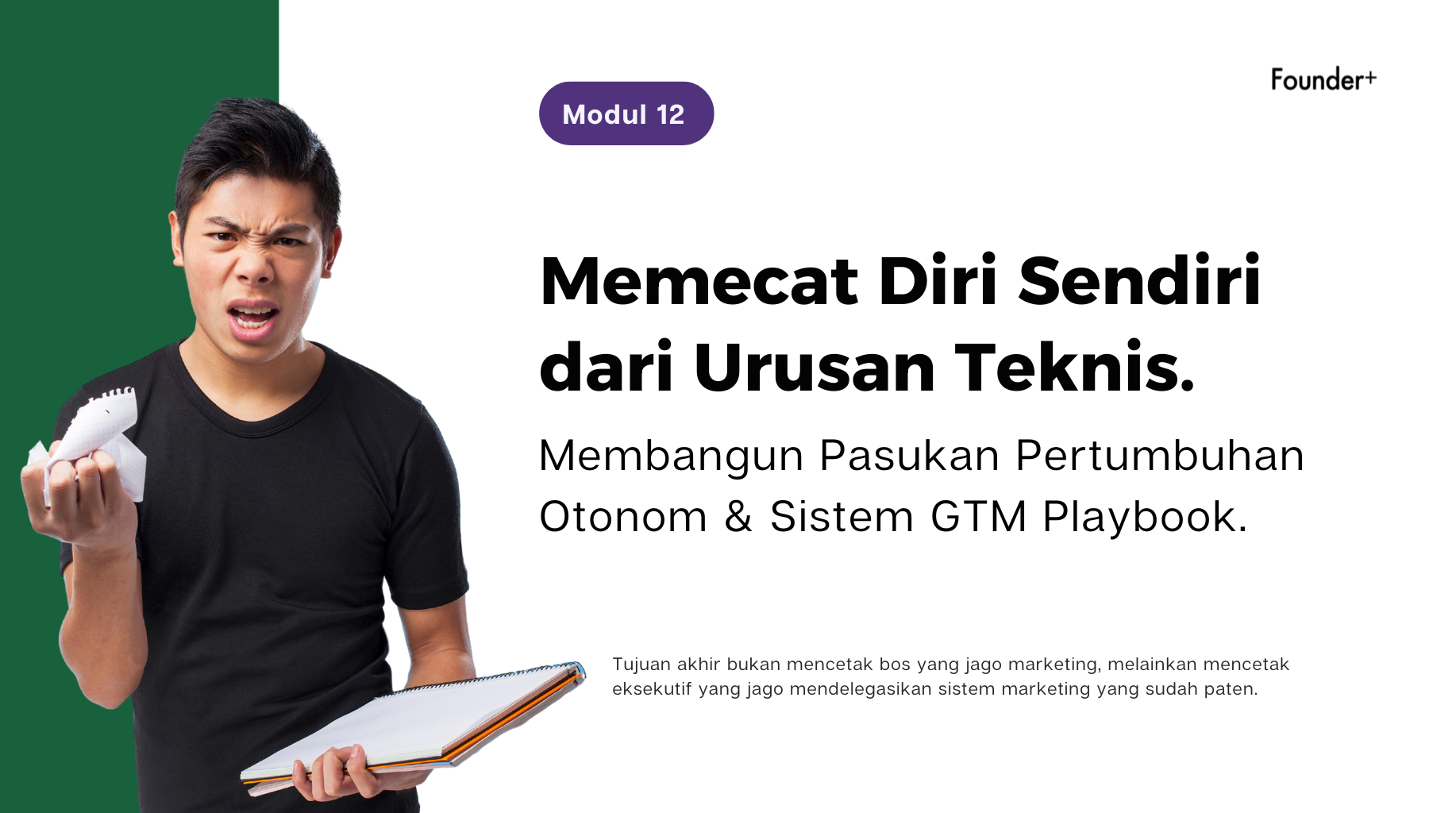 Materi kursus online Membangun Tim Growth, Delegasi Tugas, & GTM Playbook